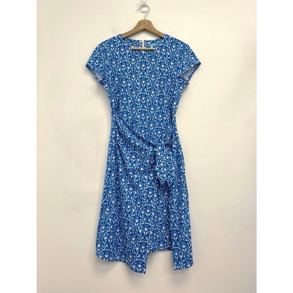 J. McLaughlin Havana Faux Wrap Catalina Cloth Birds Colorful Print Dress - Small